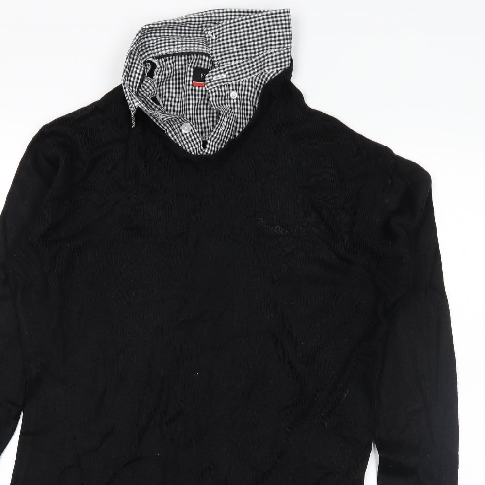 Paris Mens Black   Pullover Jumper Size M