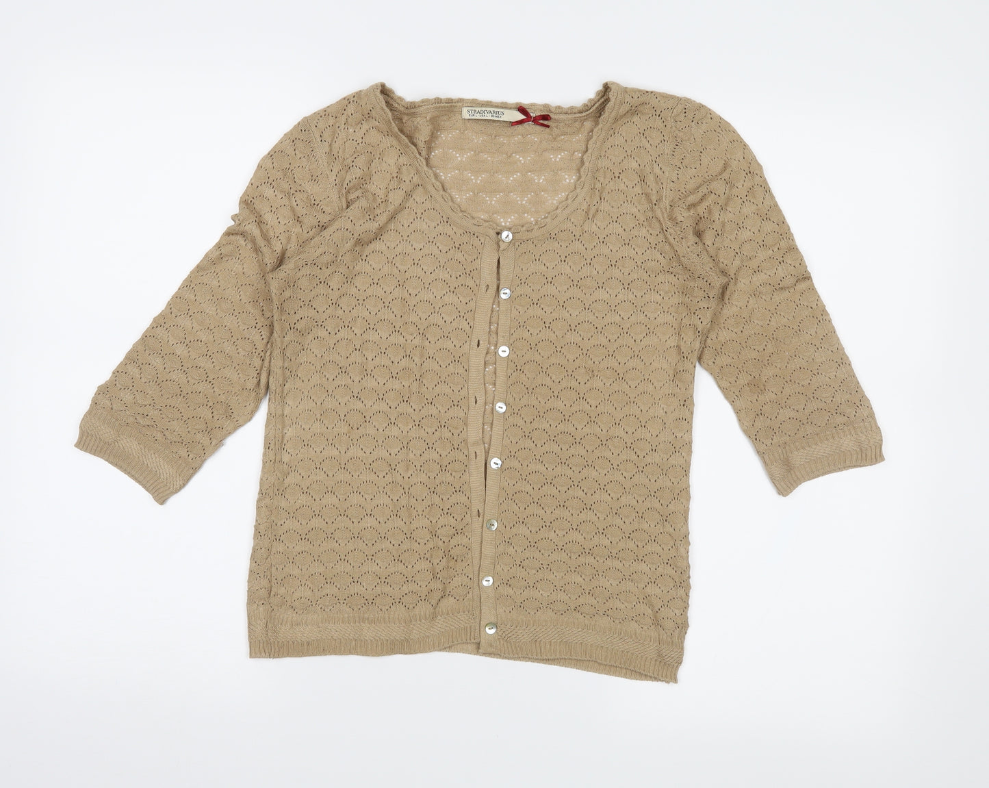 Stradivarius Womens Beige   Cardigan Jumper Size L