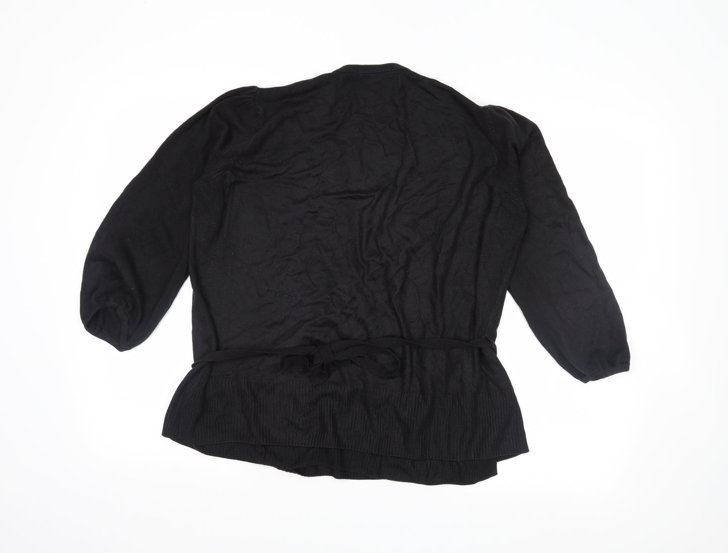 Marks and Spencer Womens Black   Wrap Jumper Size 20