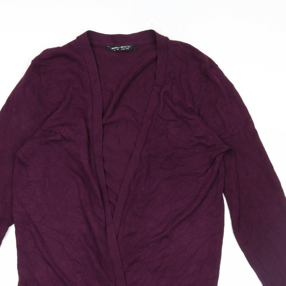 Select Womens Purple   Wrap Jumper Size 14