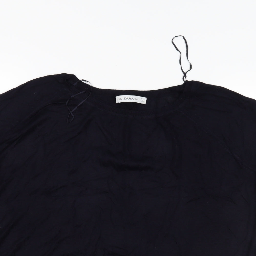 Zara Womens Blue   Pullover Jumper Size L