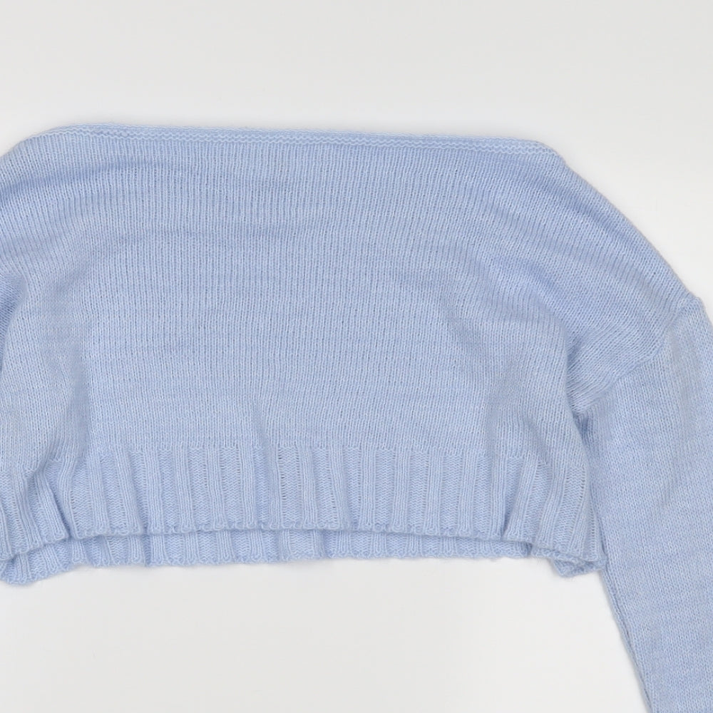 miss guided Womens Blue   Shrug Jumper Size S