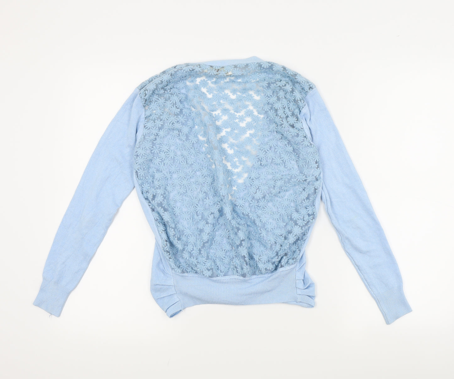 Mirumi Womens Blue Floral  Cardigan Jumper Size S  - Open