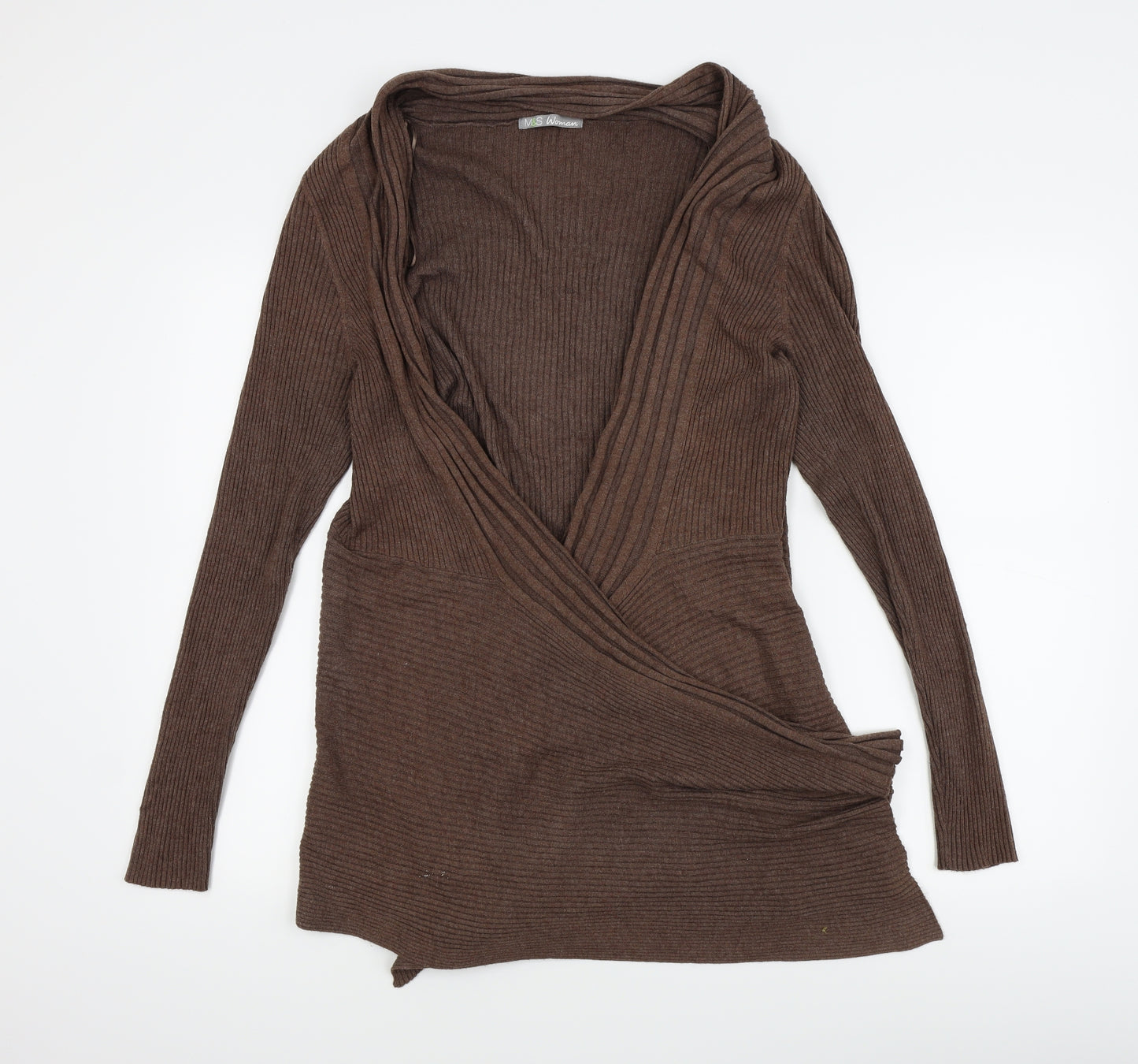 M&S Womens Brown   Cardigan Jumper Size 22  - Open