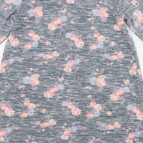 Young Dimension Girls Grey Floral  A-Line  Size 5-6 Years