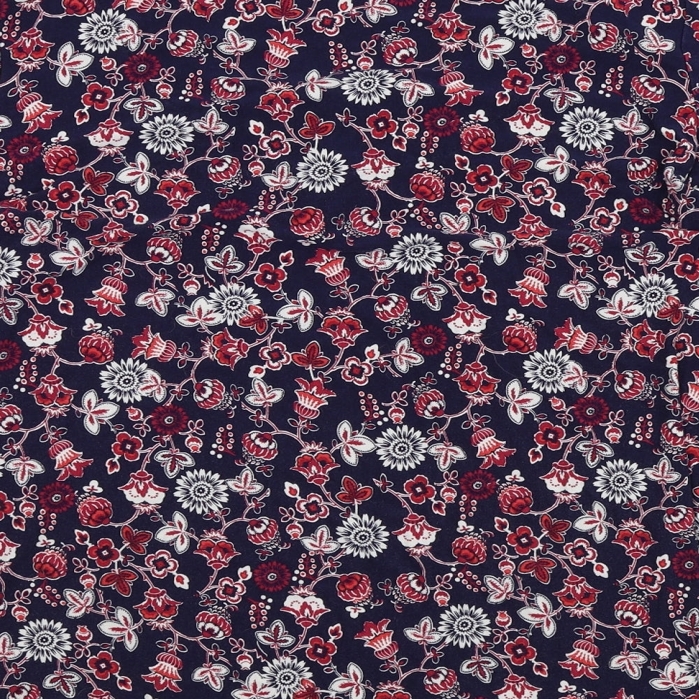 George Womens Blue Floral  Basic T-Shirt Size 22