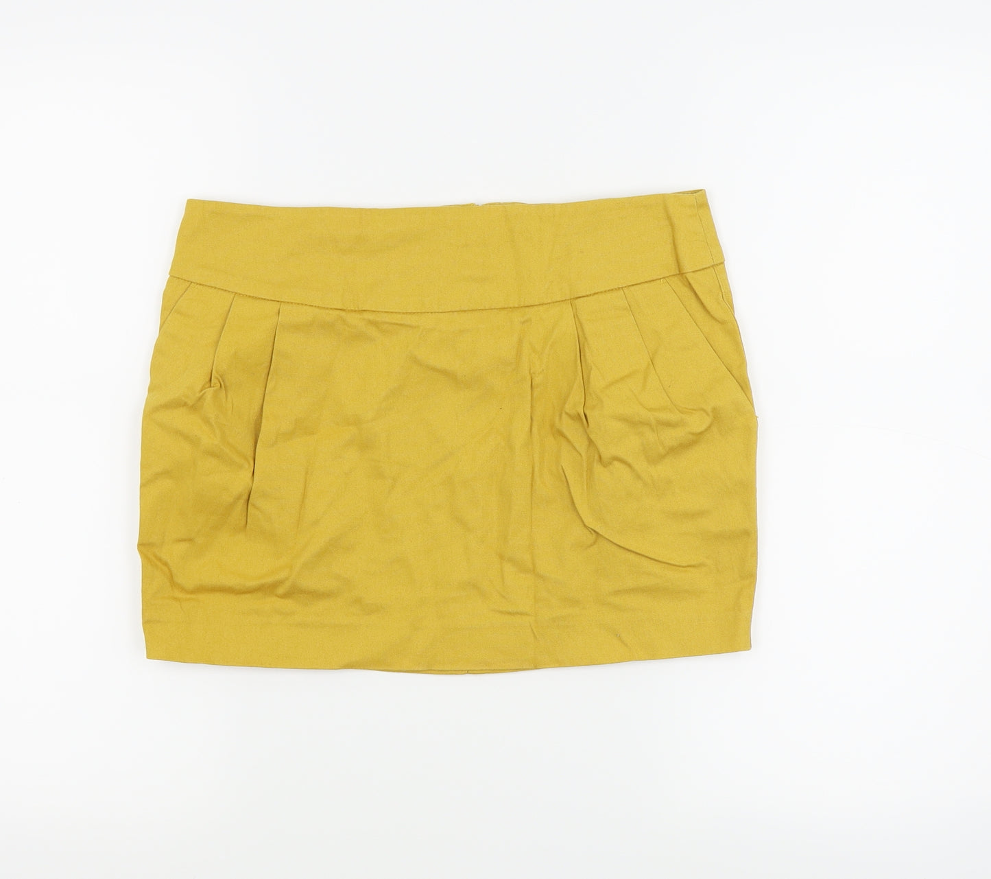 Topshop Womens Yellow   Mini Skirt Size 10