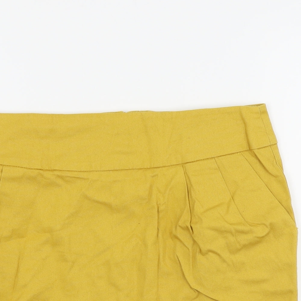 Topshop Womens Yellow   Mini Skirt Size 10