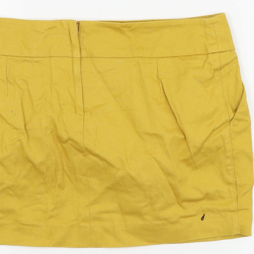 Topshop Womens Yellow   Mini Skirt Size 10
