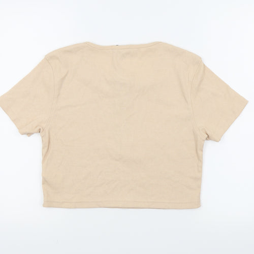 Missguided Womens Pink   Cropped T-Shirt Size 16