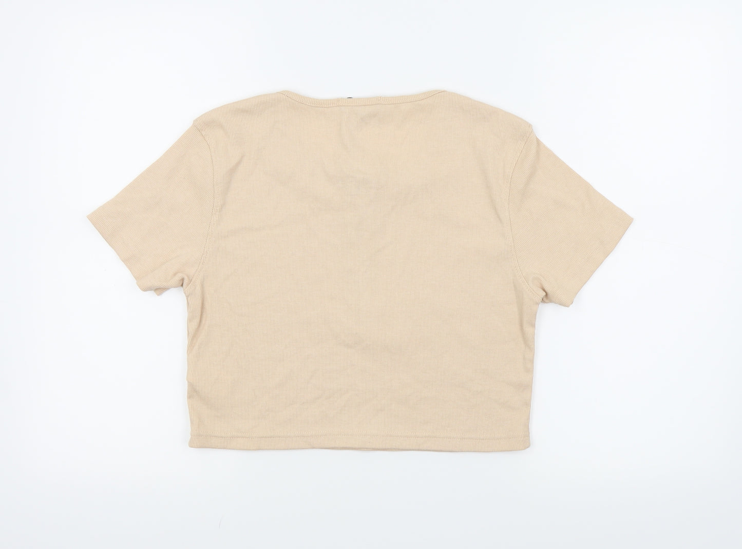Missguided Womens Pink   Cropped T-Shirt Size 16