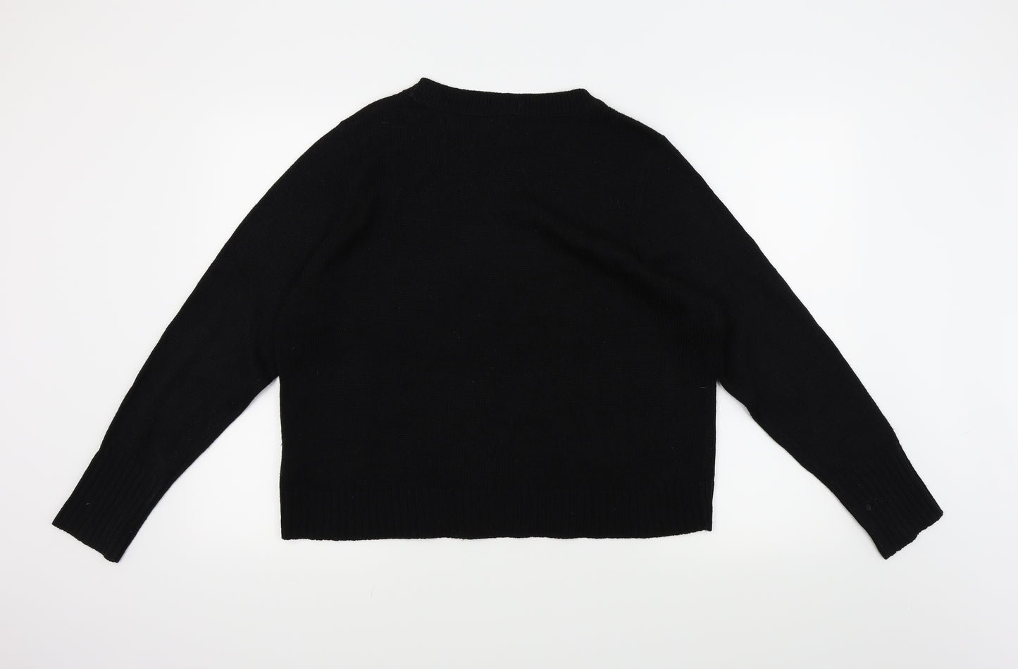 H&M Womens Black   Pullover Jumper Size L