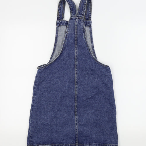 Denim & Co. Womens Blue   Pinafore/Dungaree Dress  Size 6