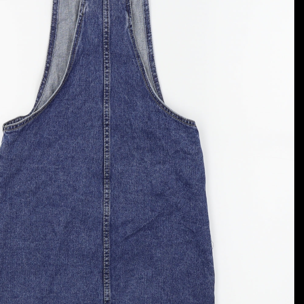 Denim & Co. Womens Blue   Pinafore/Dungaree Dress  Size 6