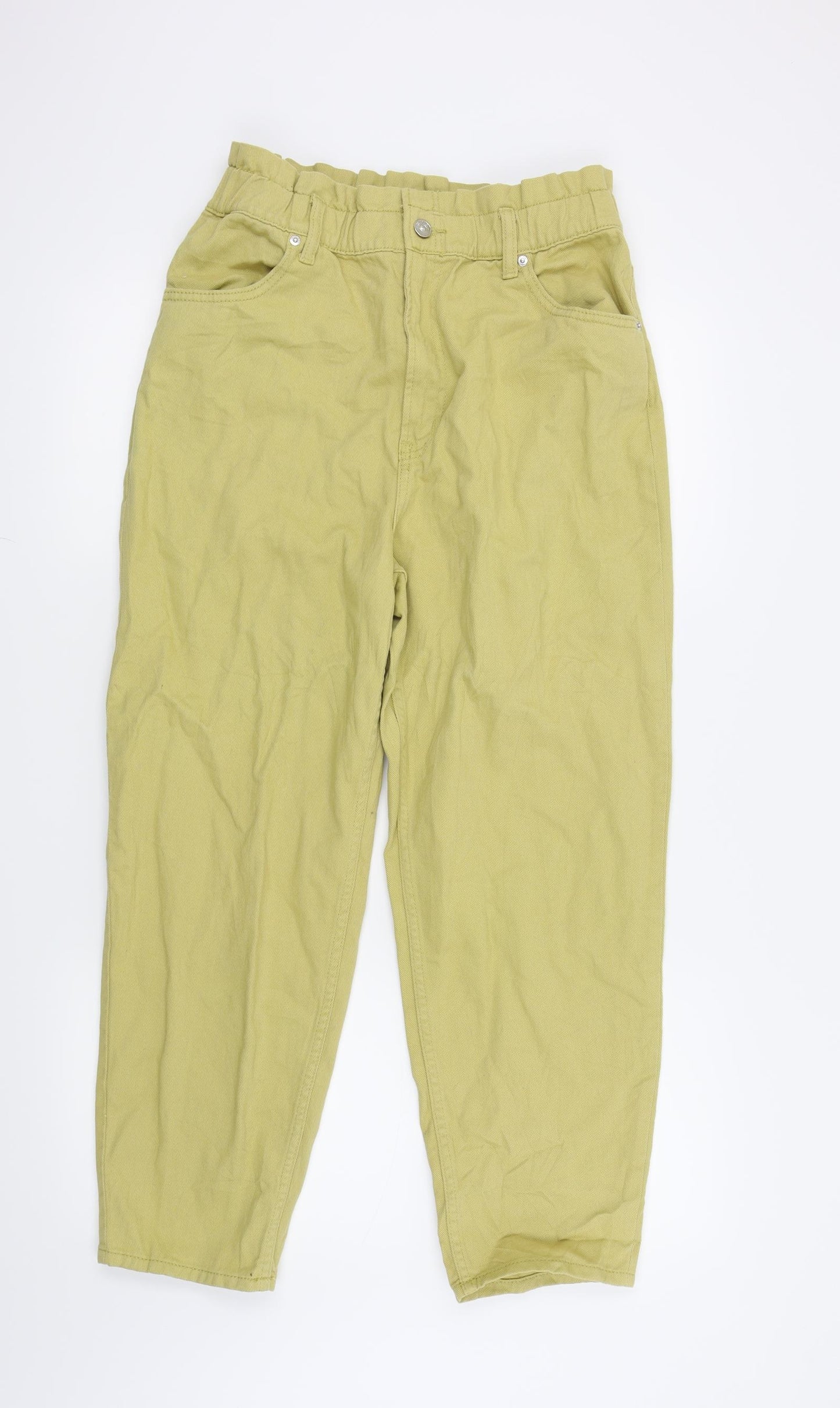 H&M Womens Yellow   Straight Jeans Size 14 L25 in