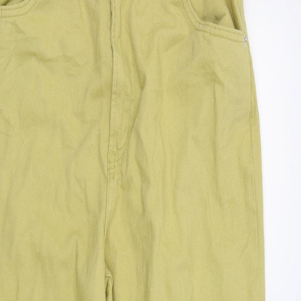 H&M Womens Yellow   Straight Jeans Size 14 L25 in