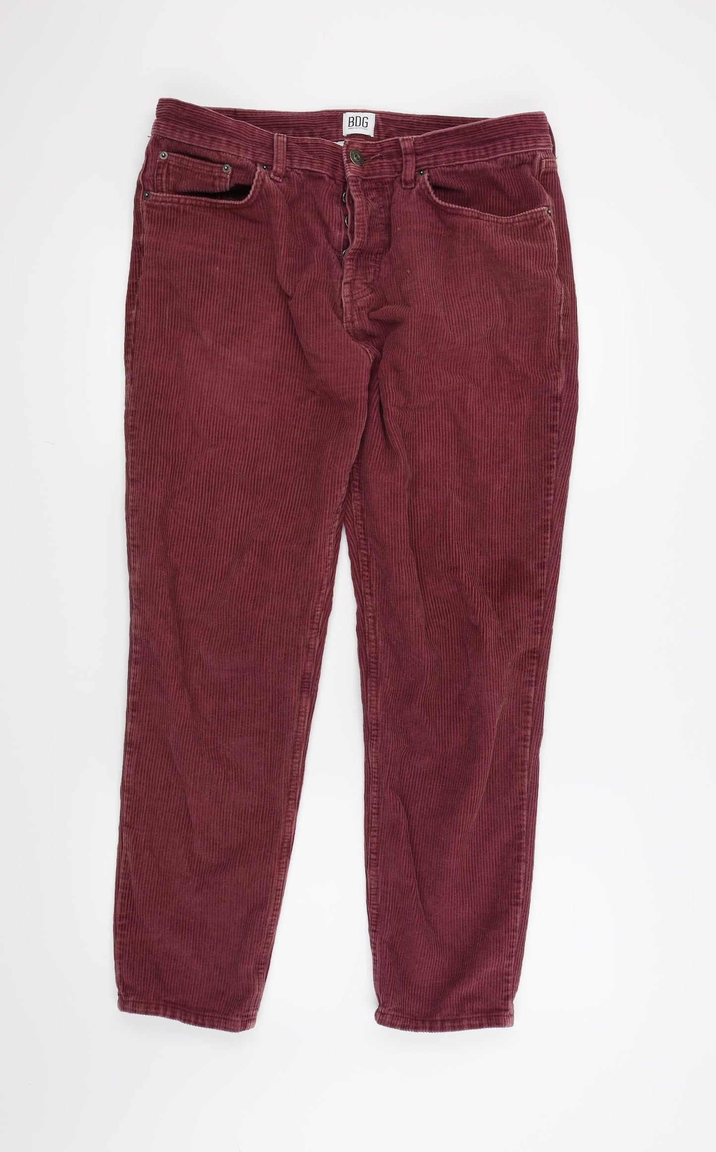 Urban Outfitters Mens Purple  Corduroy Straight Jeans Size 34 in L34 in