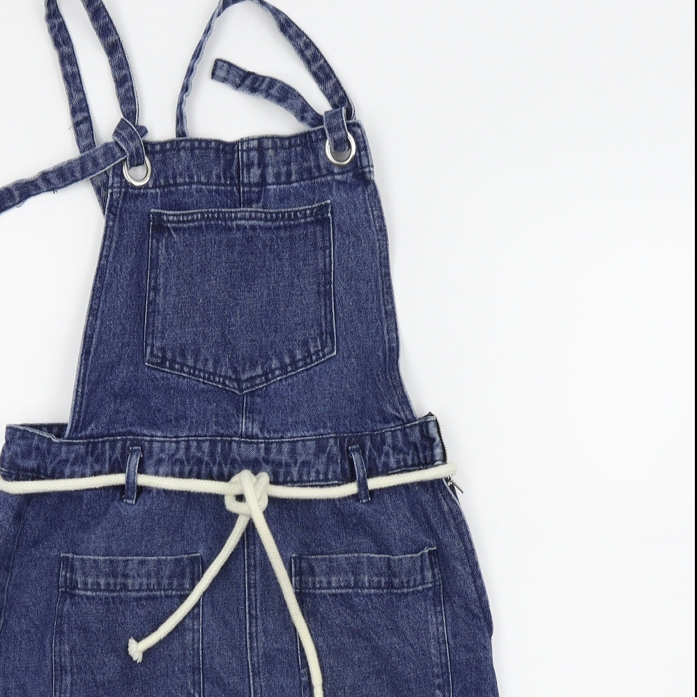 TU Womens Blue   Pinafore/Dungaree Dress  Size 12