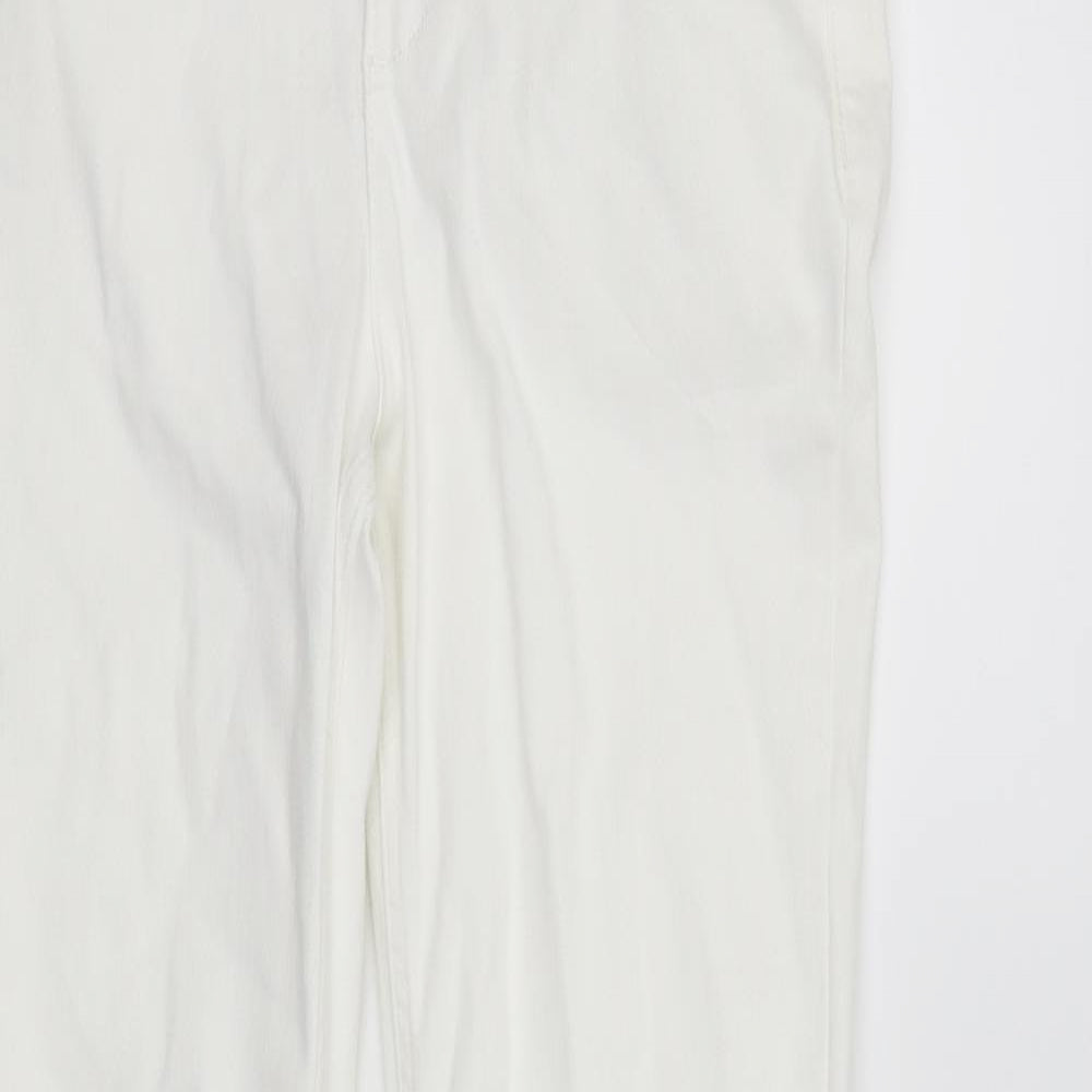 M&S Womens White   Straight Jeans Size 10 L28 in