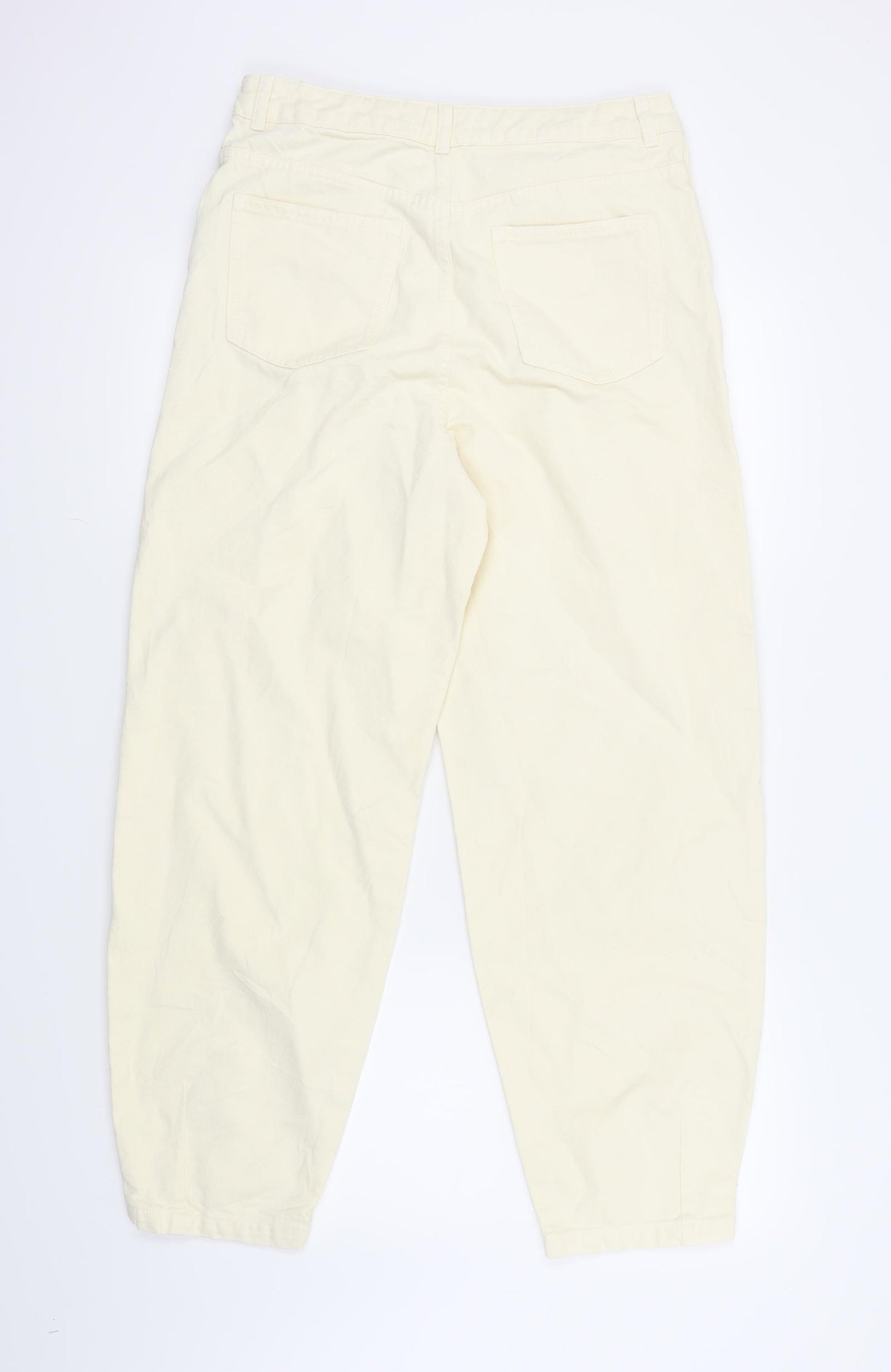 M&S Womens Yellow   Straight Jeans Size 12 L27 in