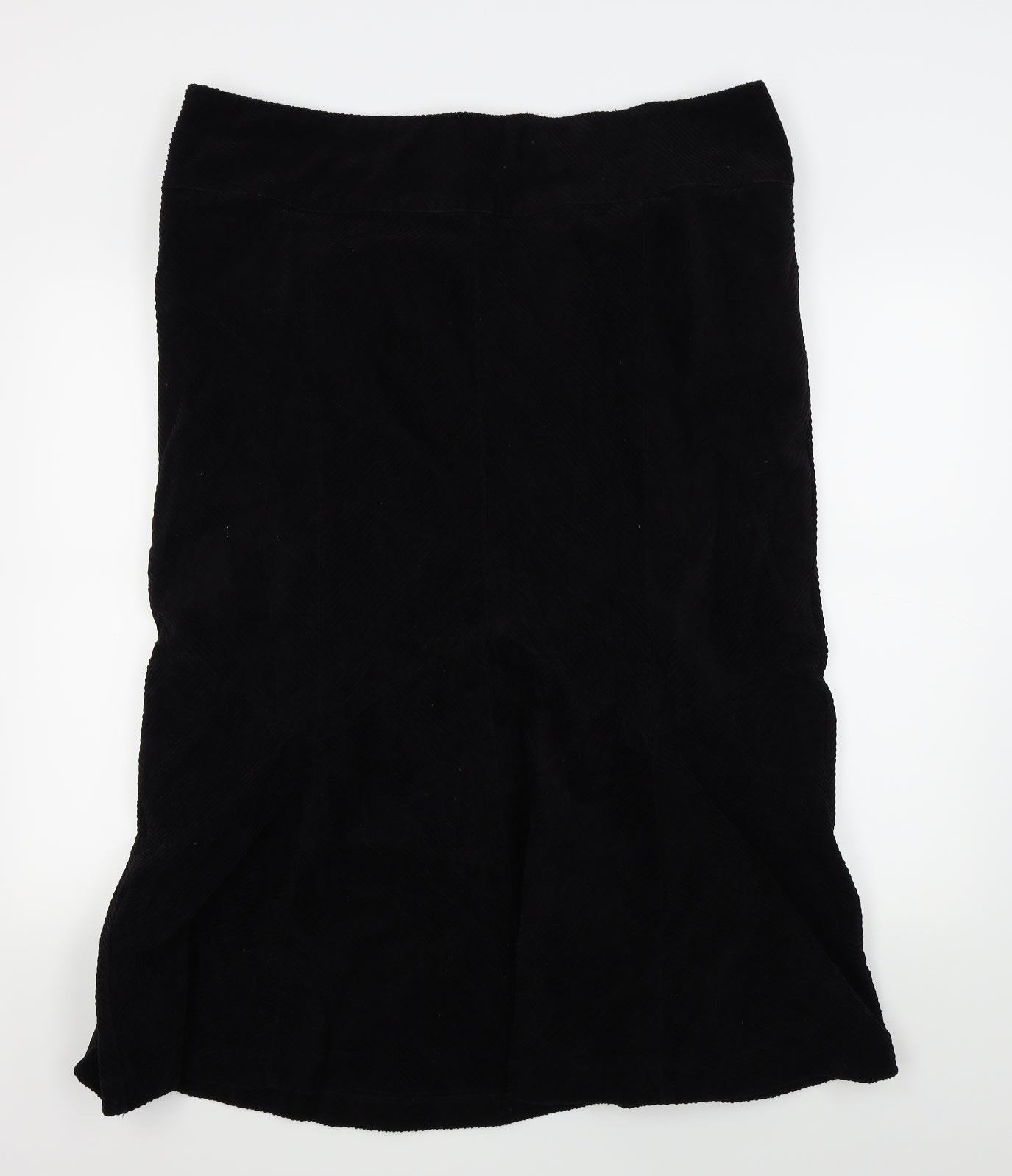 Evans Womens Black  Corduroy A-Line Skirt Size 20
