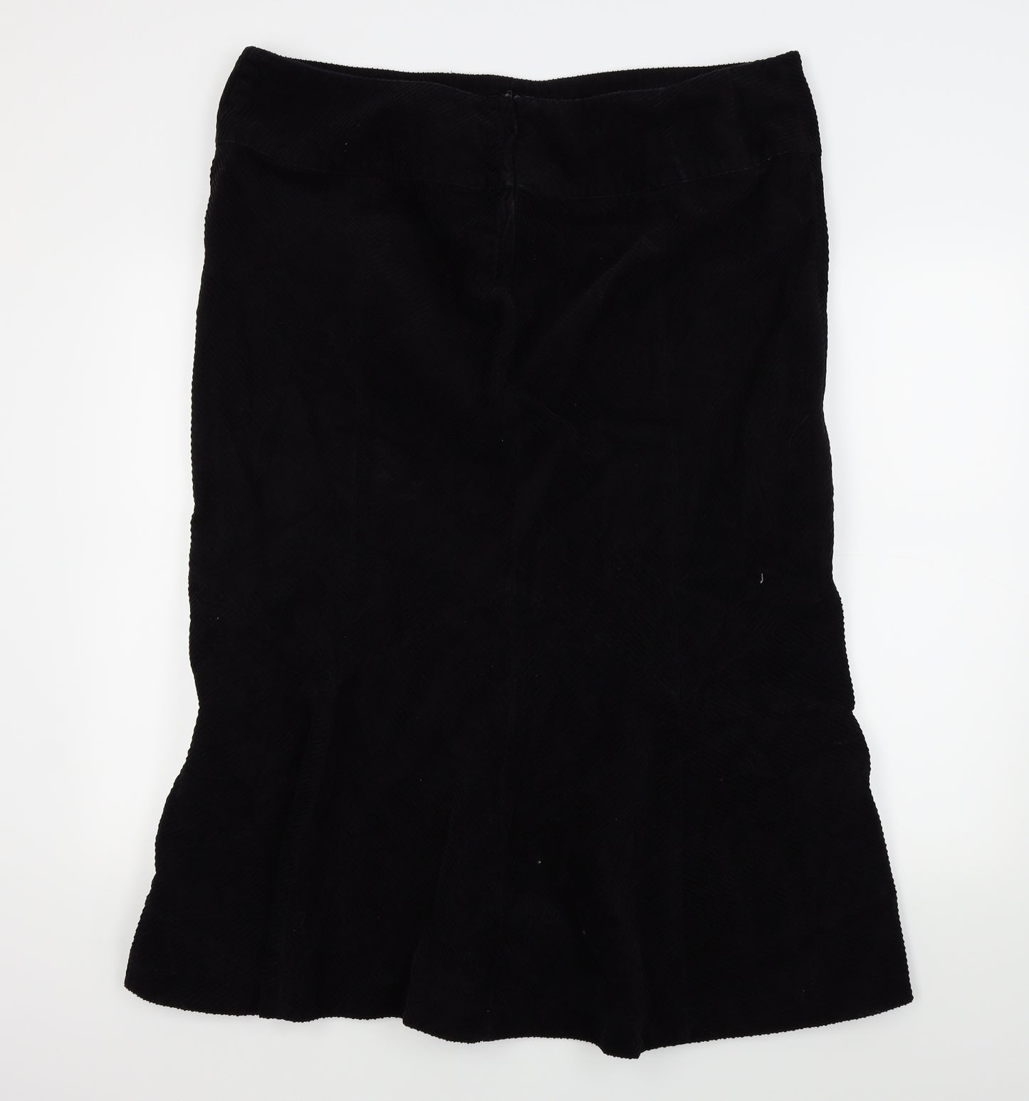 Evans Womens Black  Corduroy A-Line Skirt Size 20