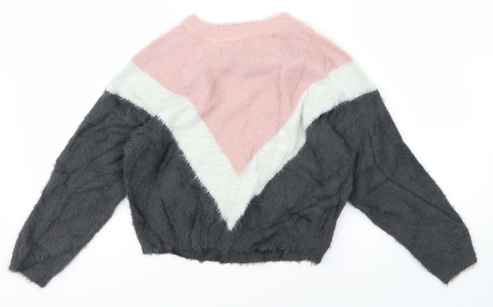 Primark Girls Pink Pullover Jumper Size 8-9 Years