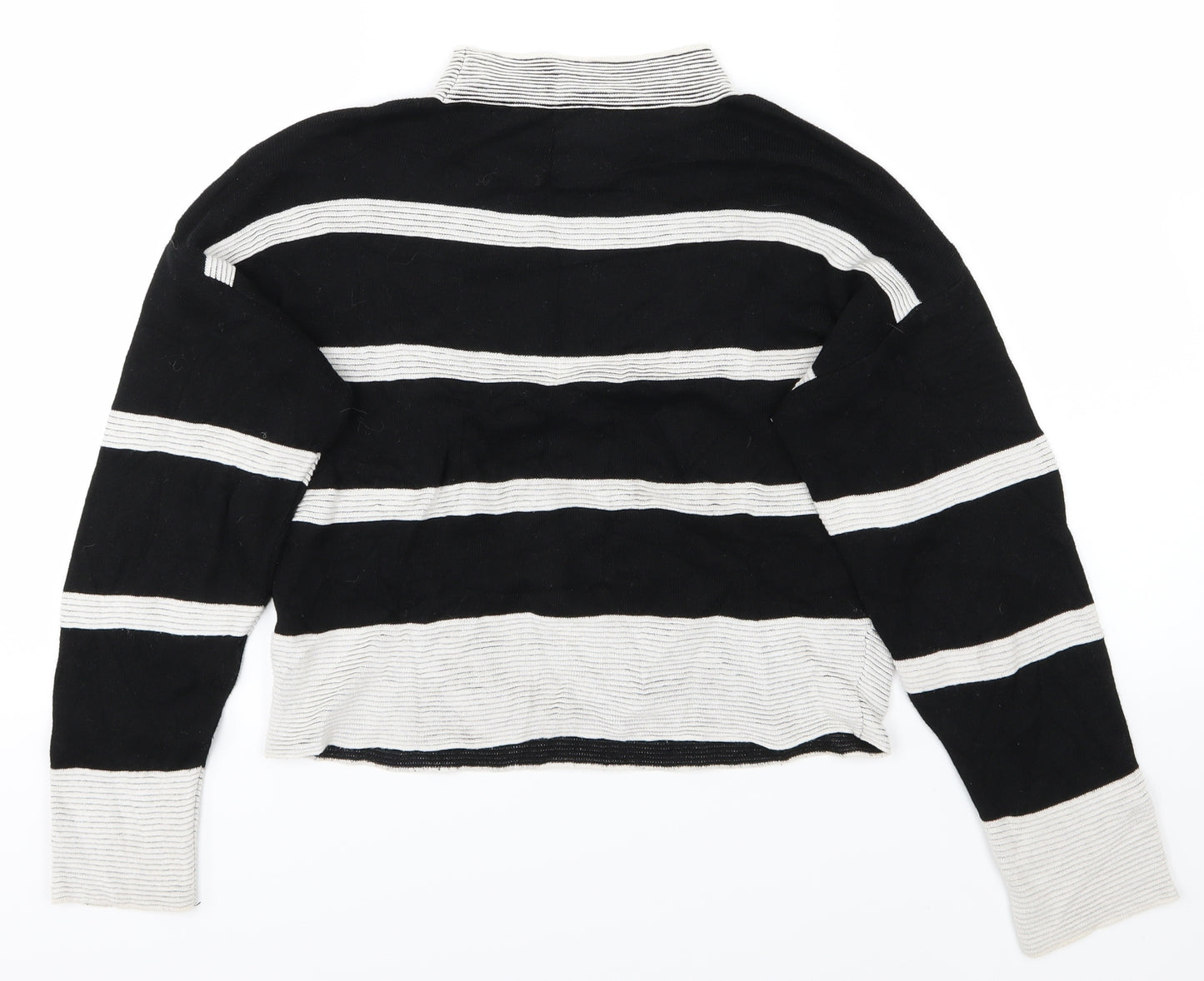 Atmosphere Womens Black Striped  Pullover Jumper Size S  - Cropped