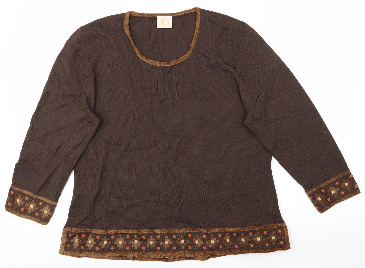 Country Casuals Womens Brown   Pullover Jumper Size L