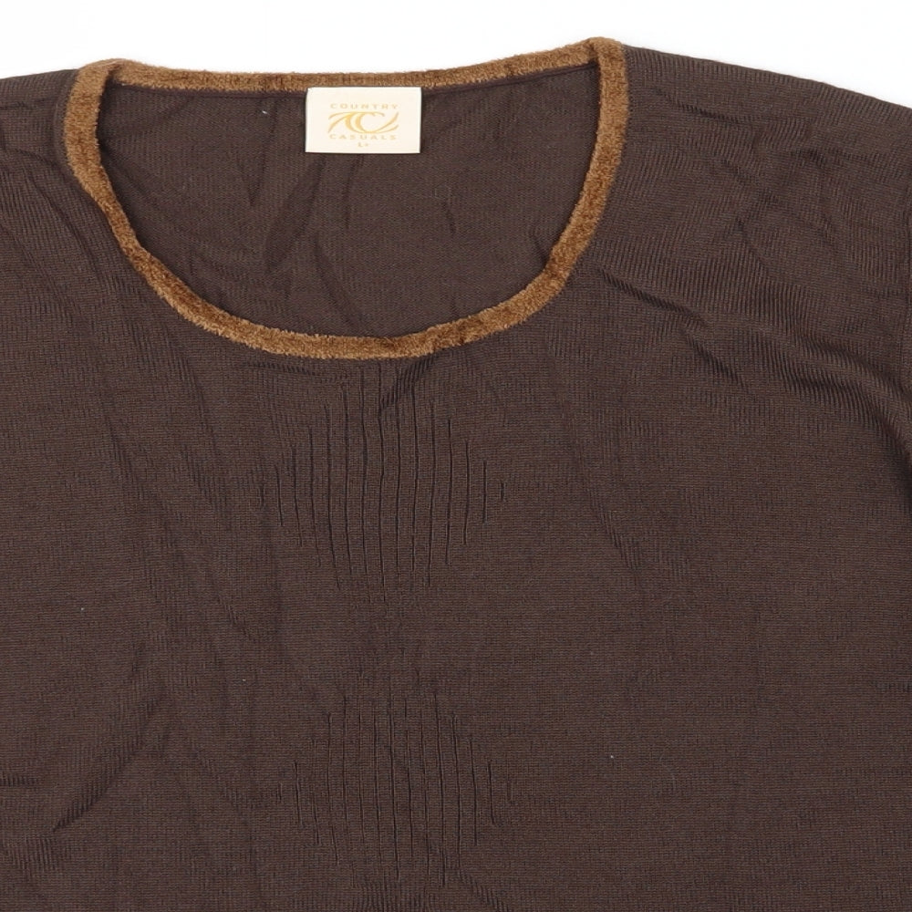 Country Casuals Womens Brown   Pullover Jumper Size L