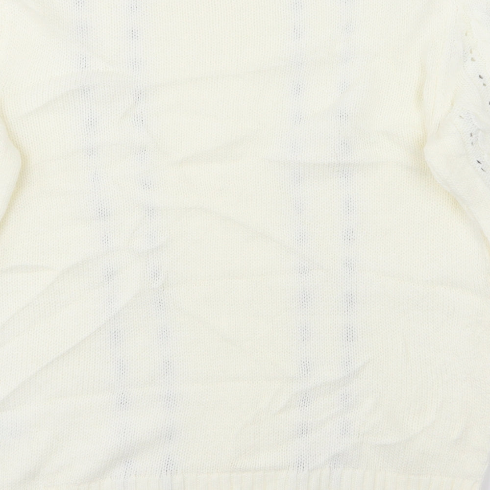 Papaya Womens White   Pullover Jumper Size 8