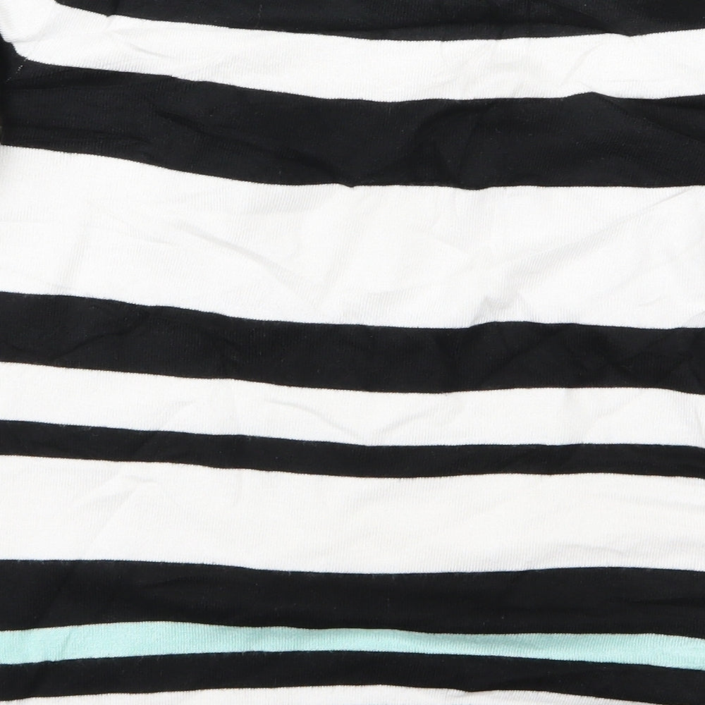 Inspire Collection Womens Black Striped  Pullover Jumper Size S