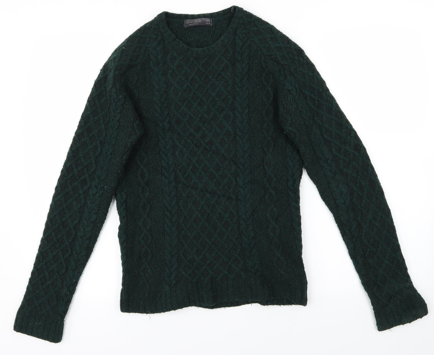 Zara Men Mens Green   Pullover Jumper Size M