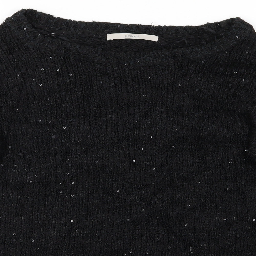 M&S Womens Black   Pullover Jumper Size 10