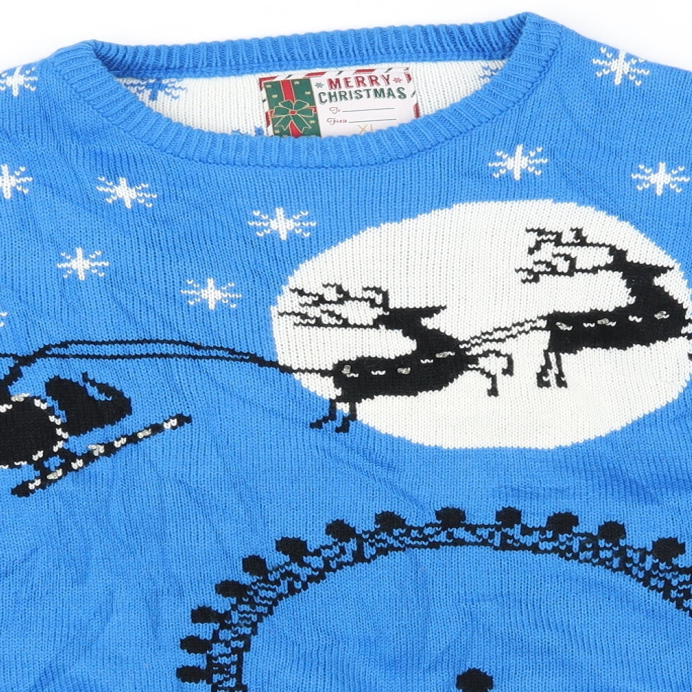 Cedar Wood State Mens Blue   Pullover Jumper Size XL  - Christmas London