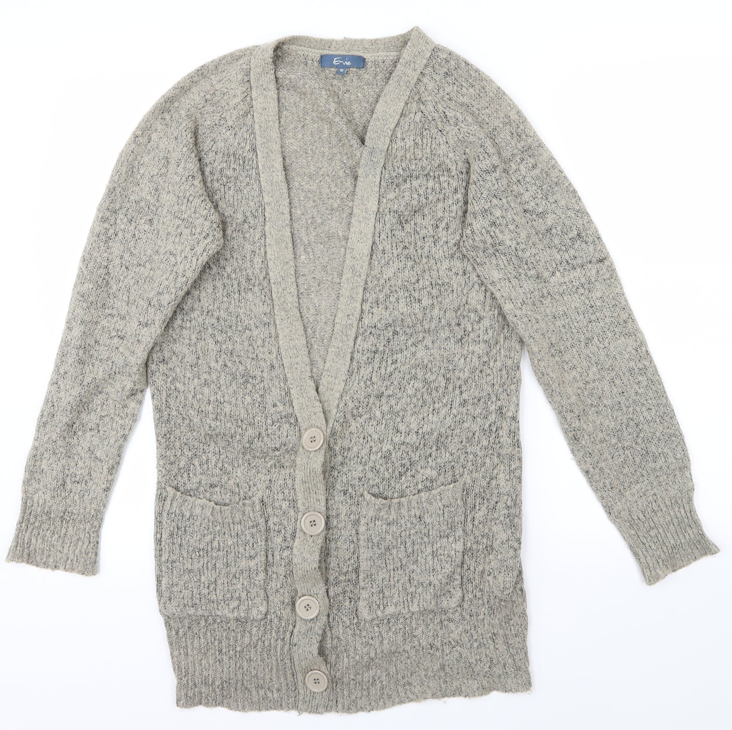 E-vie Womens Beige   Cardigan Jumper Size 10
