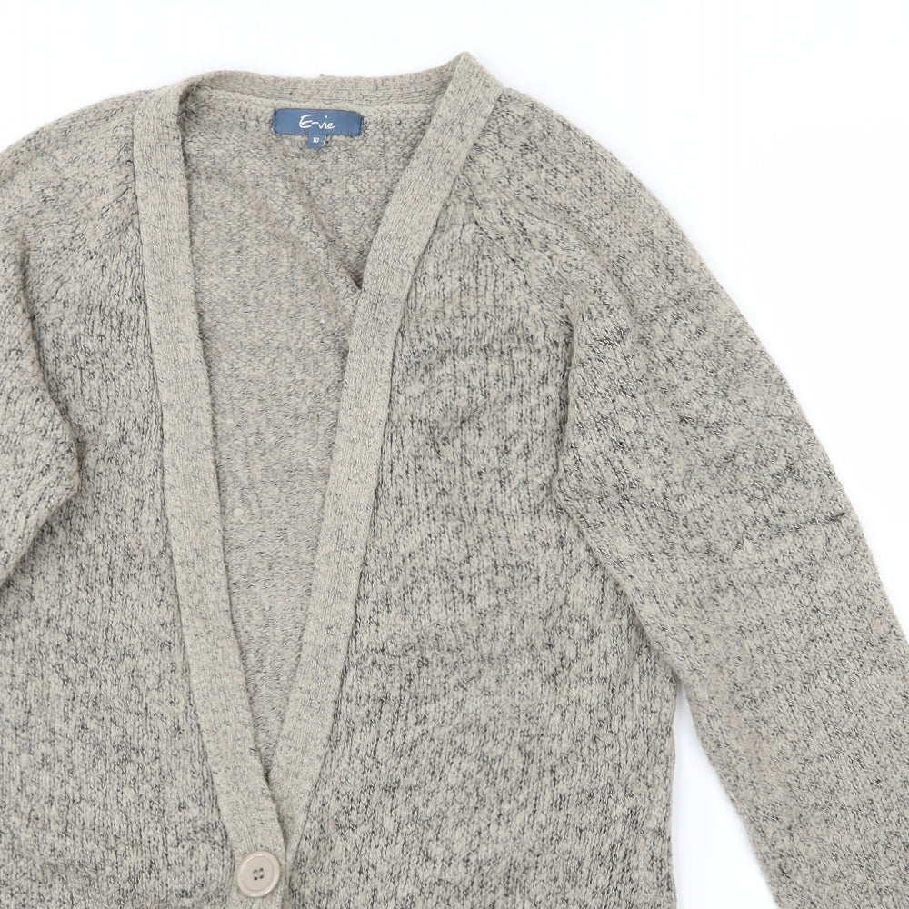 E-vie Womens Beige   Cardigan Jumper Size 10
