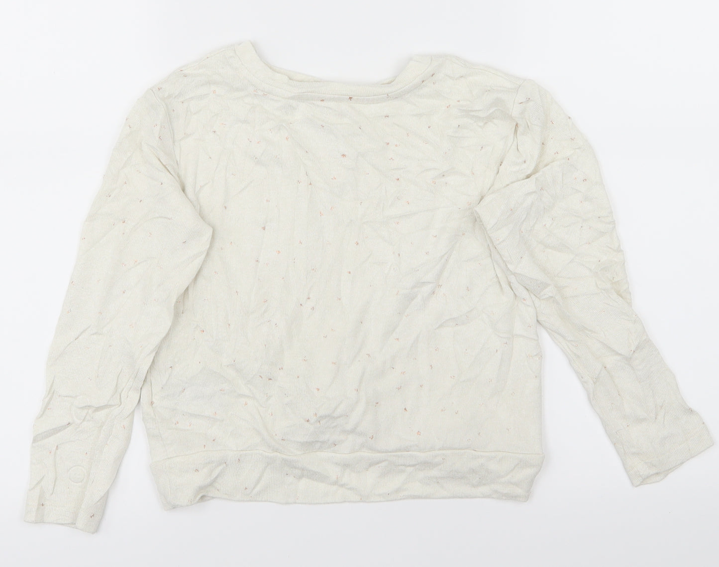 Gap Kids Girls White  Rayon Basic T-Shirt Size 7-8 Years