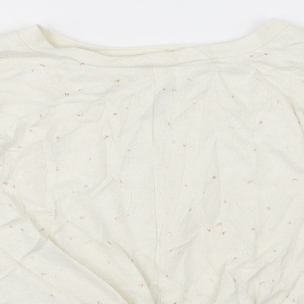 Gap Kids Girls White  Rayon Basic T-Shirt Size 7-8 Years