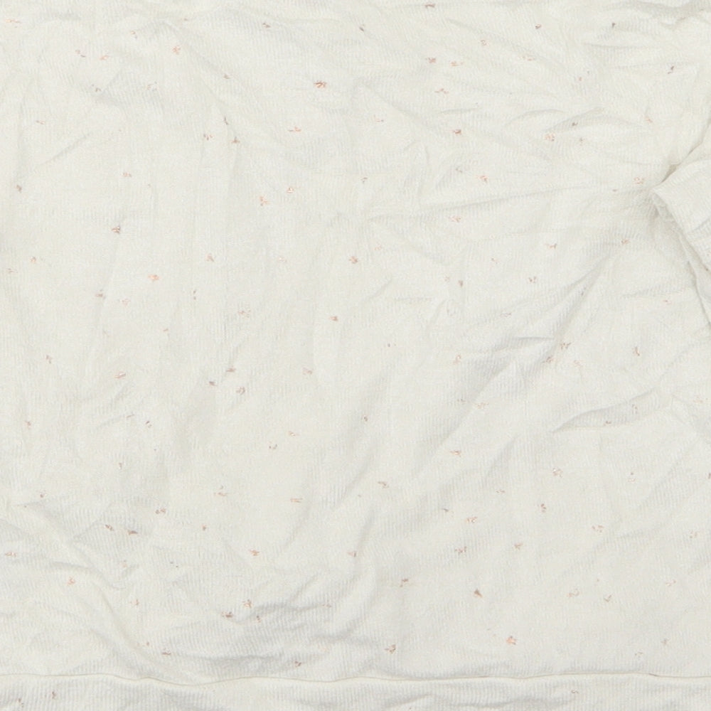 Gap Kids Girls White  Rayon Basic T-Shirt Size 7-8 Years