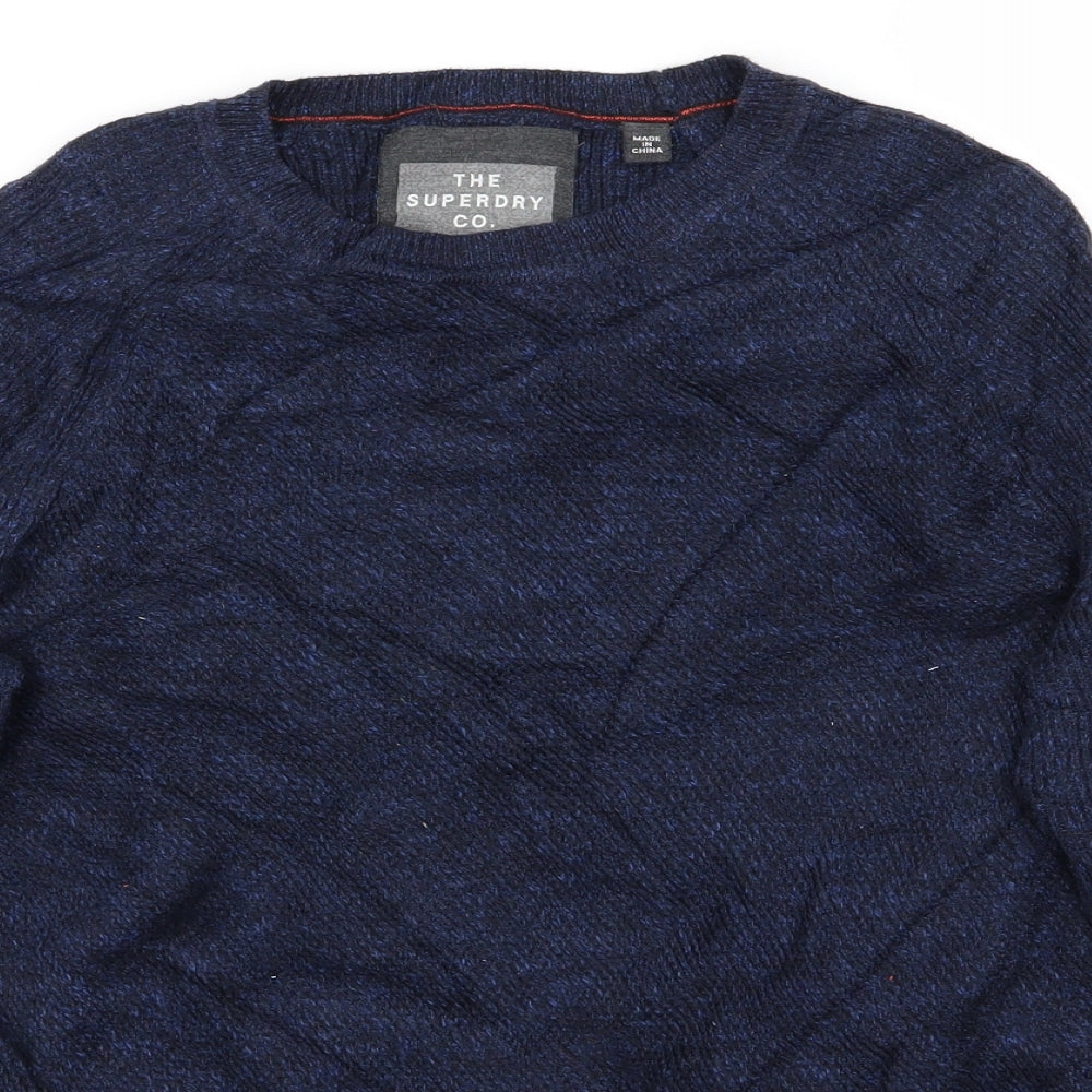 Superdry Mens Blue   Pullover Jumper Size M