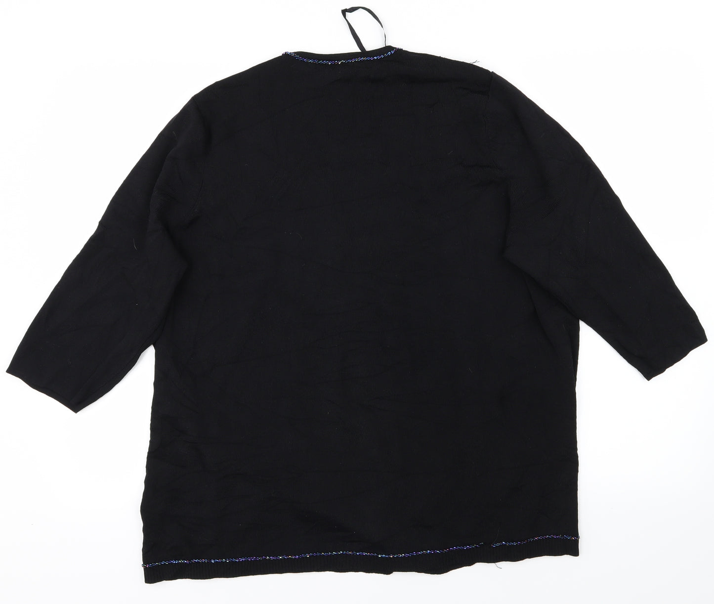 M&Co Womens Black   Cardigan Jumper Size 24
