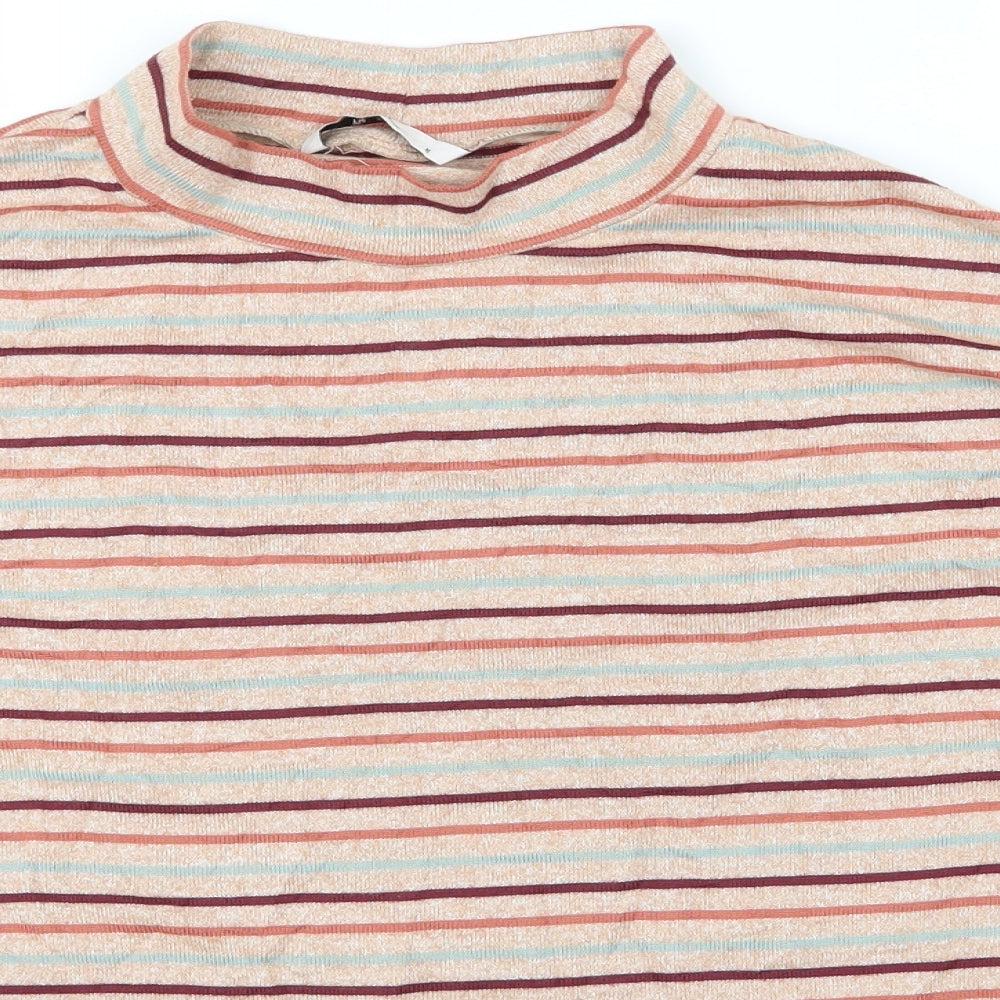 TU women Womens Red Striped  Basic T-Shirt Size 16