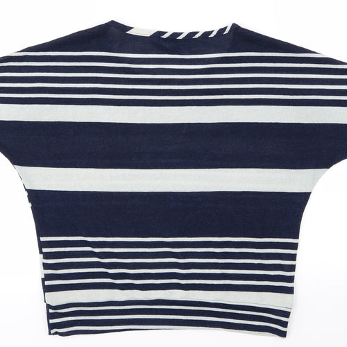 FOREVER 21 Womens Blue Striped  Basic T-Shirt Size S