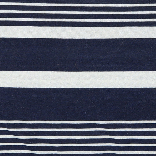 FOREVER 21 Womens Blue Striped  Basic T-Shirt Size S