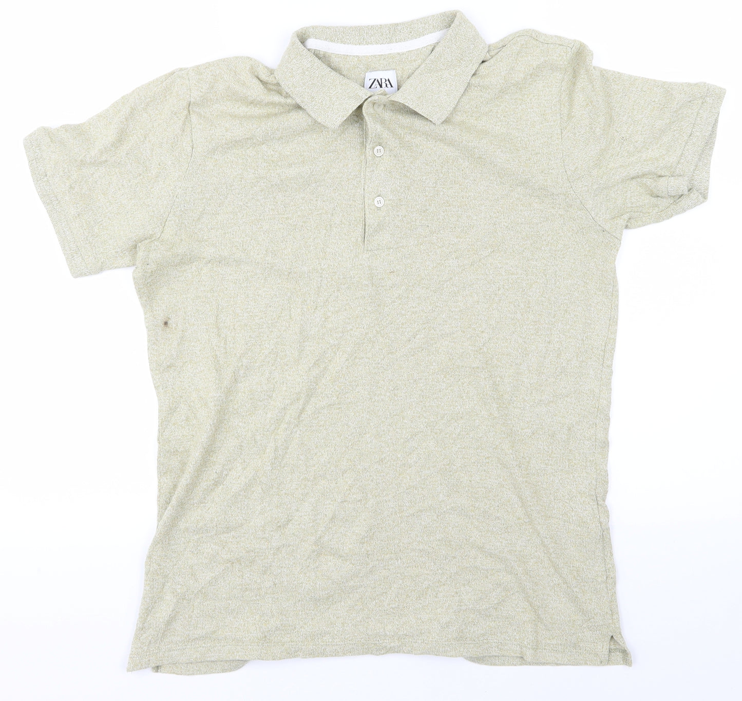 Zara Mens Beige    Polo Size M