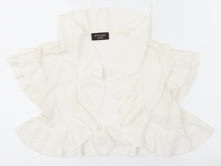 Principles Womens White Cardigan Jumper Size S