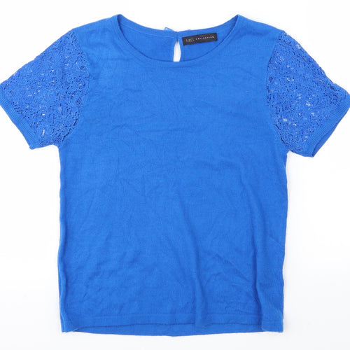 M&S Womens Blue   Basic T-Shirt Size 10