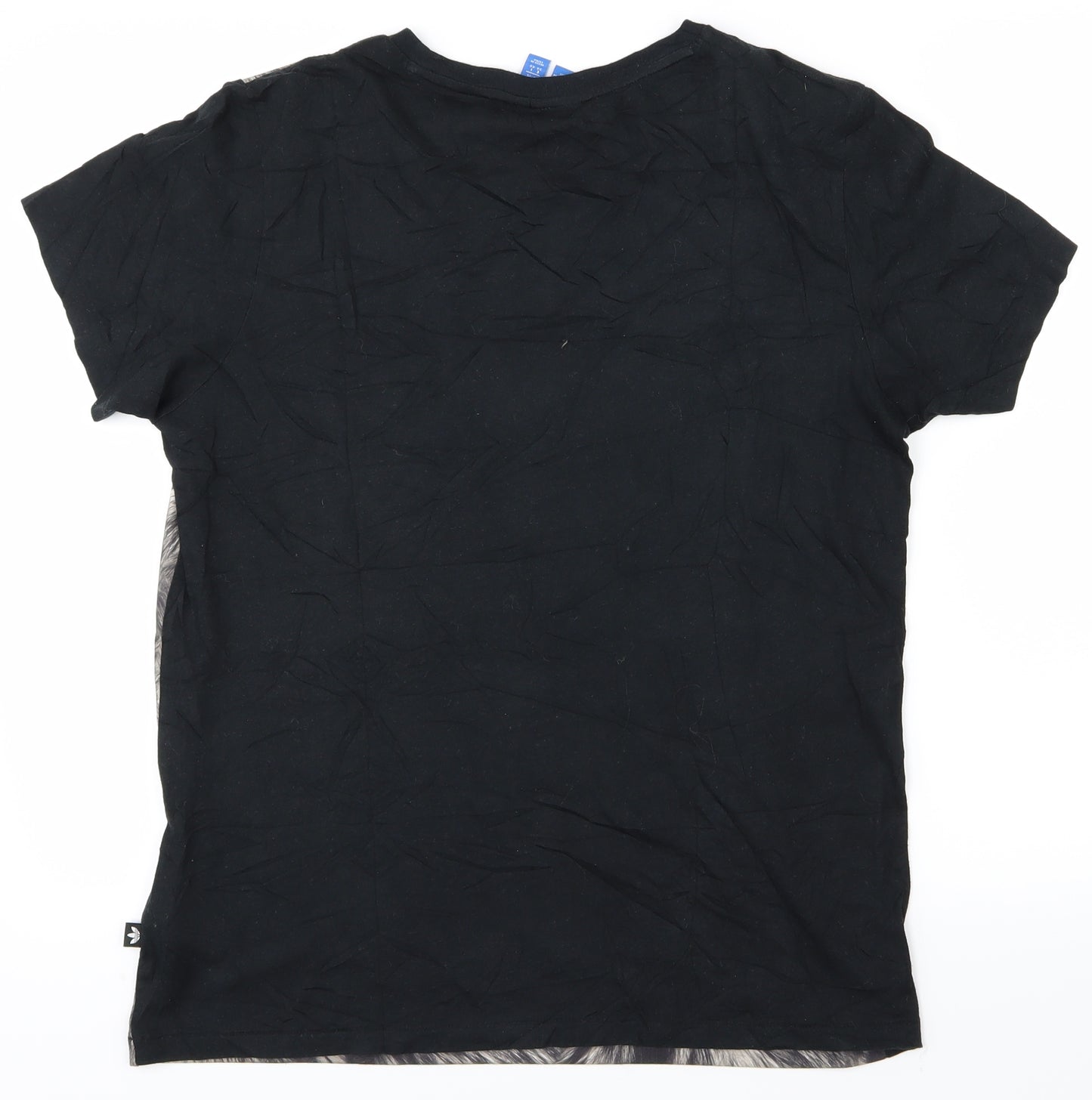 Addidas Womens Black   Basic T-Shirt Size 8  - Adidas, Fur Graphic