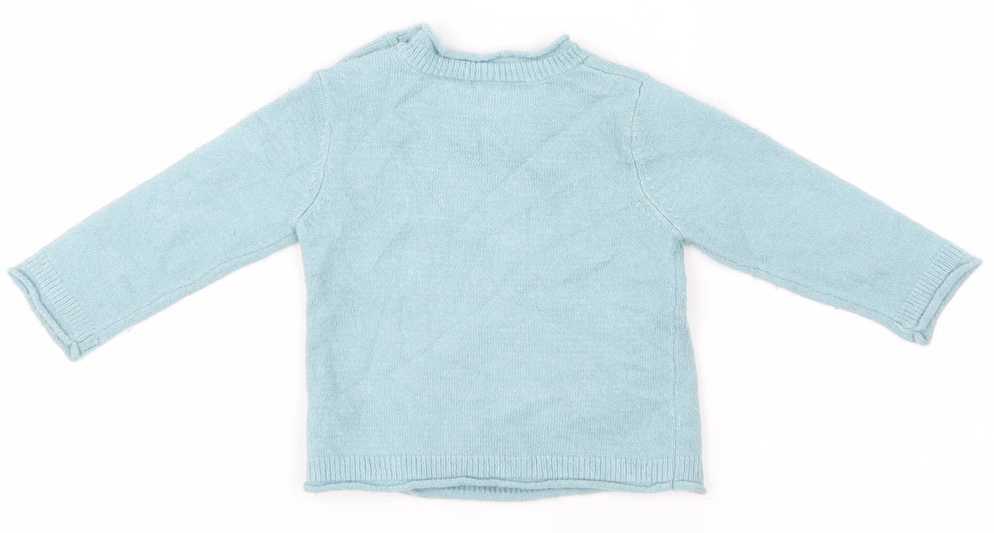 Nutmeg Boys Blue   Pullover T-Shirt Size 6-9 Months  - Arctic Animals
